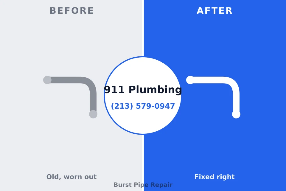 Before and after: plumbing repair Fairplay, CO